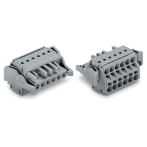 WAGO - Kabelsteckverbinder für Leiterplattensteckverbinder 2-Leiter-Federleiste 231-2116/037-000 CAGECLAMP,2,5mm²,gr − 10 Stück