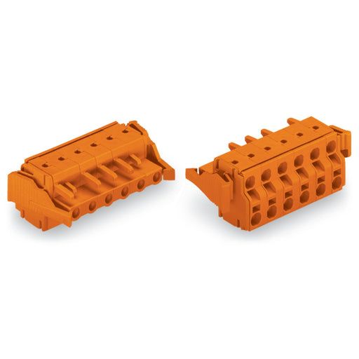 WAGO - Kabelsteckverbinder für Leiterplattensteckverbinder 2-Leiter-Federleiste 231-2711/037-000 CAGECLAMP,2,5mm²,or − 10 Stück