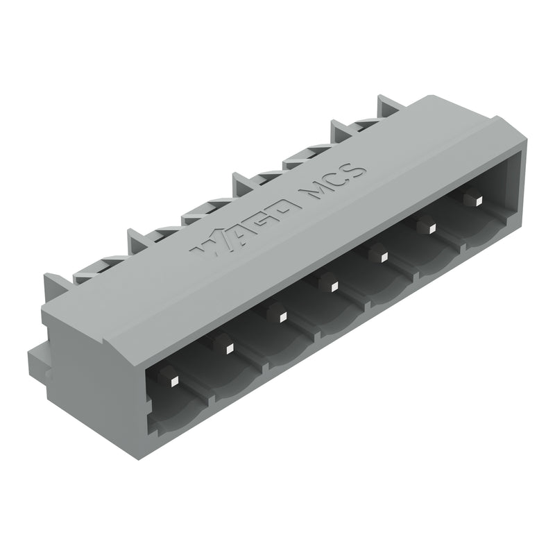 WAGO - Leiterplattensteckverbinder THT-Stiftleiste Lötstift 231-467/001-000 1,2x1,2,abgew.,gr − 100 Stück