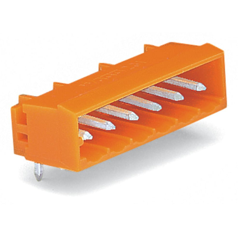 WAGO - Leiterplattensteckverbinder THT-Stiftleiste Lötstift 231-578/001-000 1,2x1,2,abgew.,or − 50 Stück