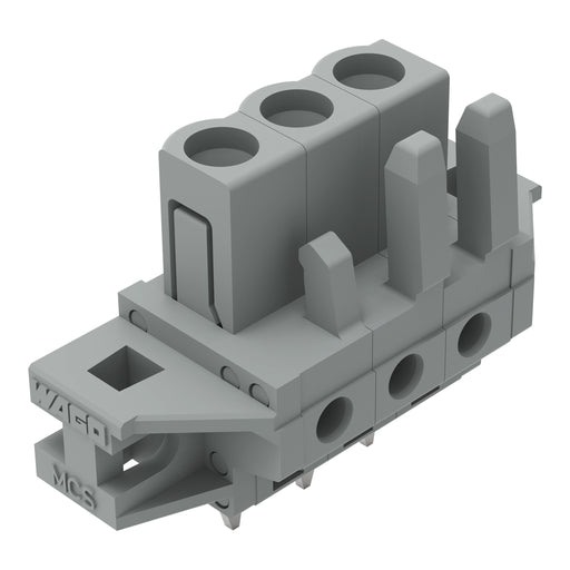 WAGO - Leiterplattensteckverbinder THT-Federleiste gerade 232-133/031-000 Rastermaß 5mm,grau − 50 Stück