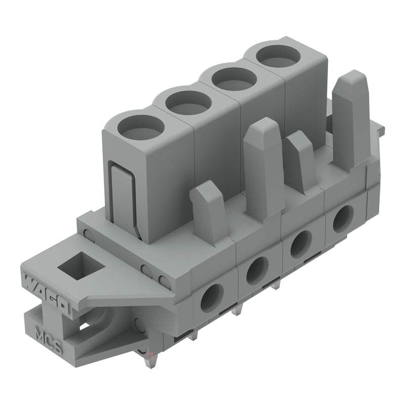 WAGO - Leiterplattensteckverbinder THT-Federleiste gerade 232-134/031-000 Rastermaß 5mm,grau − 50 Stück