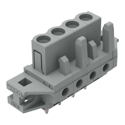 WAGO - Leiterplattensteckverbinder THT-Federleiste gerade 232-134/031-000 Rastermaß 5mm,grau − 50 Stück
