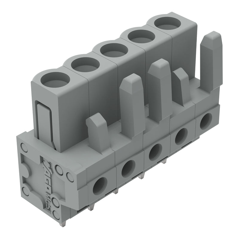 WAGO - Leiterplattensteckverbinder THT-Federleiste gerade 232-135 Rastermaß 5mm,grau − 100 Stück
