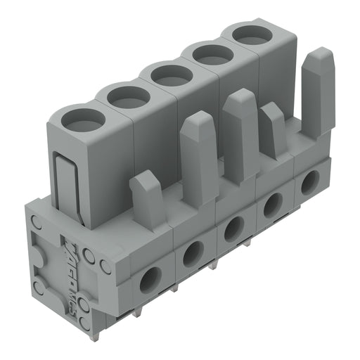 WAGO - Leiterplattensteckverbinder THT-Federleiste gerade 232-135 Rastermaß 5mm,grau − 100 Stück