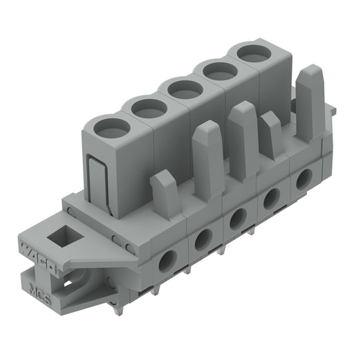 WAGO - Leiterplattensteckverbinder THT-Federleiste gerade 232-135/031-000 Rastermaß 5mm,grau − 50 Stück