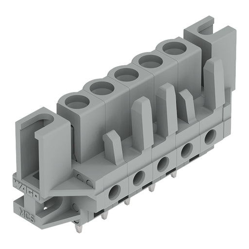 WAGO - Leiterplattensteckverbinder THT-Federleiste gerade 232-135/047-000 Rastermaß 5mm,grau − 50 Stück