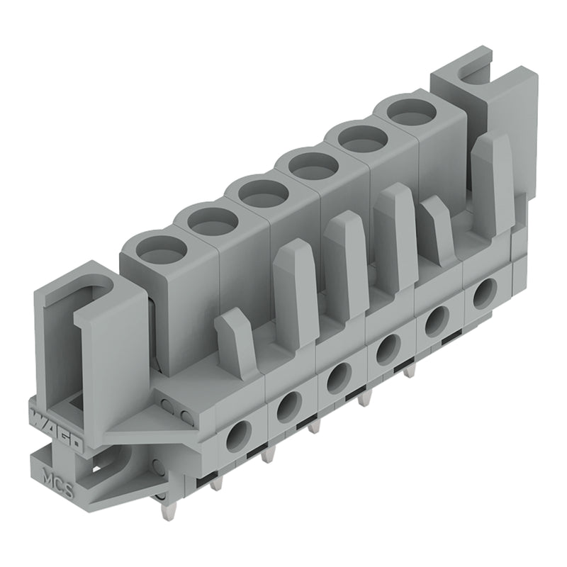 WAGO - Leiterplattensteckverbinder THT-Federleiste gerade 232-136/047-000 Rastermaß 5mm,grau − 50 Stück