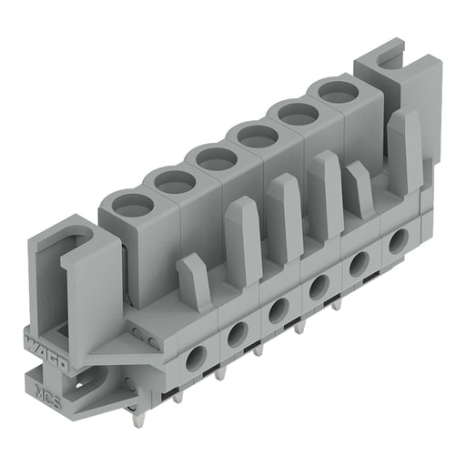 WAGO - Leiterplattensteckverbinder THT-Federleiste gerade 232-136/047-000 Rastermaß 5mm,grau − 50 Stück