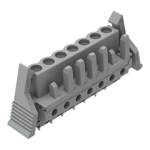 WAGO - Leiterplattensteckverbinder THT-Federleiste gerade 232-137/039-000 Rastermaß 5mm,grau − 50 Stück