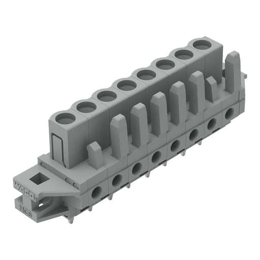 WAGO - Leiterplattensteckverbinder THT-Federleiste gerade 232-138/031-000 Rastermaß 5mm,grau − 50 Stück