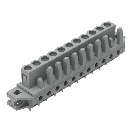 WAGO - Leiterplattensteckverbinder THT-Federleiste gerade 232-141/031-000 Rastermaß 5mm,grau − 25 Stück
