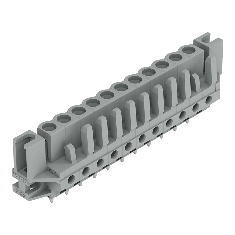 WAGO - Leiterplattensteckverbinder THT-Federleiste gerade 232-141/047-000 Rastermaß 5mm,grau − 25 Stück