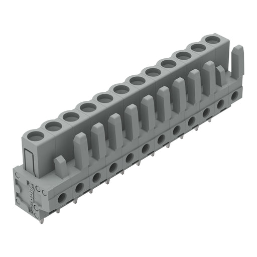 WAGO - Leiterplattensteckverbinder THT-Federleiste gerade 232-142 Rastermaß 5mm,grau − 25 Stück