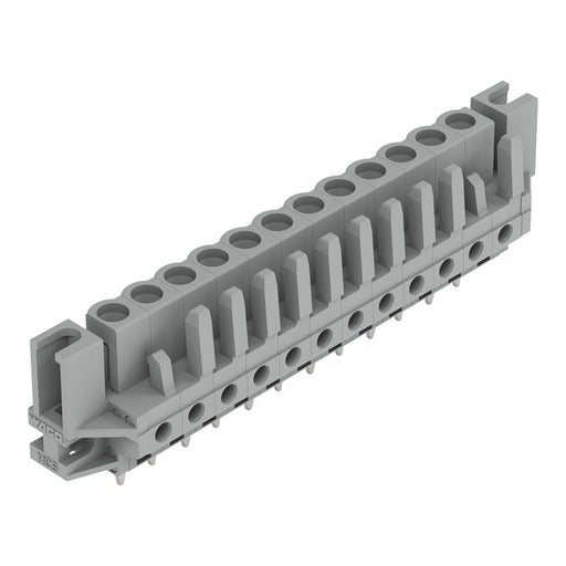 WAGO - Leiterplattensteckverbinder THT-Federleiste gerade 232-142/047-000 Rastermaß 5mm,grau − 25 Stück