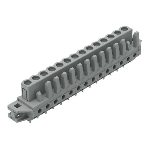 WAGO - Leiterplattensteckverbinder THT-Federleiste gerade 232-144/031-000 Rastermaß 5mm,grau − 25 Stück