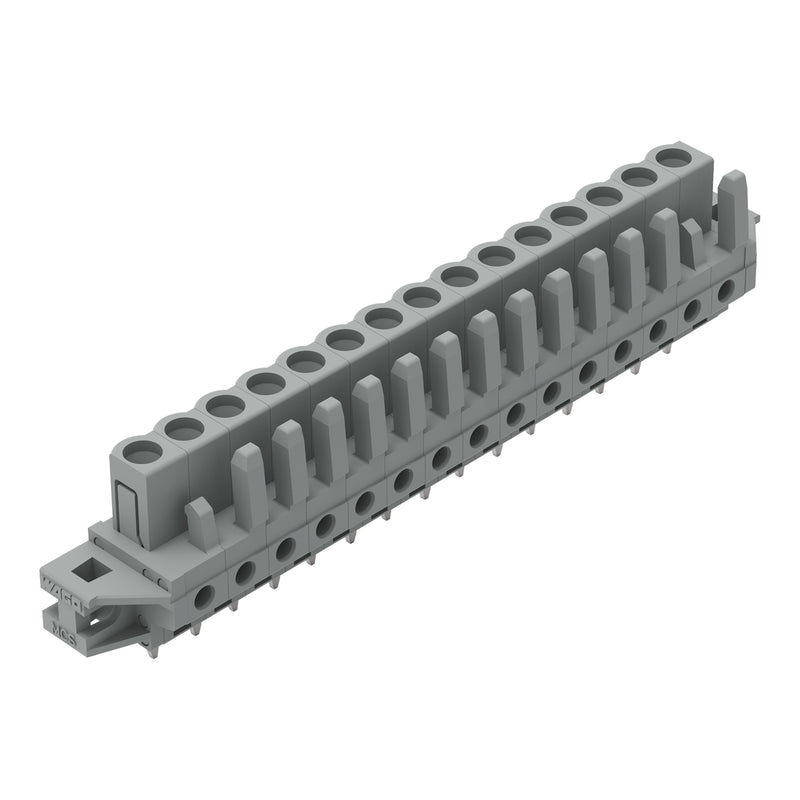 WAGO - Leiterplattensteckverbinder THT-Federleiste gerade 232-145/031-000 Rastermaß 5mm,grau − 25 Stück