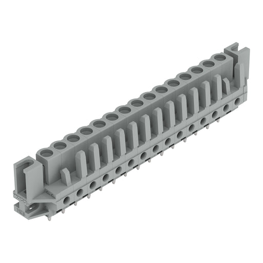 WAGO - Leiterplattensteckverbinder THT-Federleiste gerade 232-145/047-000 Rastermaß 5mm,grau − 25 Stück