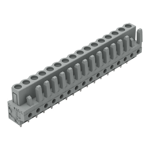 WAGO - Leiterplattensteckverbinder THT-Federleiste gerade 232-146 Rastermaß 5mm,grau − 25 Stück