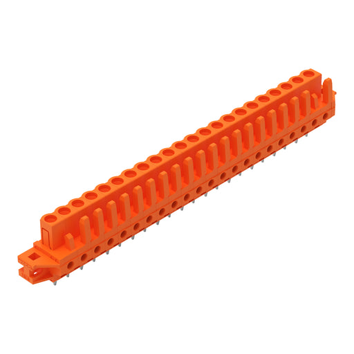 WAGO - Leiterplattensteckverbinder THT-Federleiste gerade 232-182/031-000 Maß 5,08mm,orange − 10 Stück