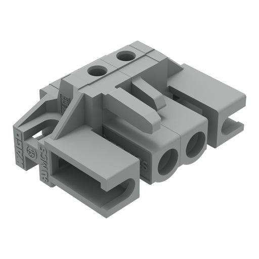 WAGO - Leiterplattensteckverbinder THT-Federleiste abgewink. 232-232/047-000 Rastermaß 5mm,grau − 100 Stück