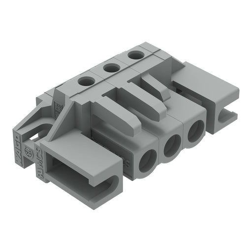 WAGO - Leiterplattensteckverbinder THT-Federleiste abgewink. 232-233/047-000 Rastermaß 5mm,grau − 50 Stück