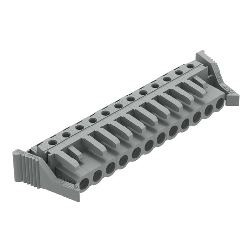 WAGO - Leiterplattensteckverbinder THT-Federleiste abgewink. 232-242/039-000 Rastermaß 5mm,grau − 25 Stück