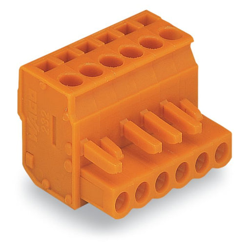 WAGO - Kabelsteckverbinder für Leiterplattensteckverbinder 1-Leiter Federleiste 232-416/026-000 CAGECLAMP 2,5mm²,or − 25 Stück