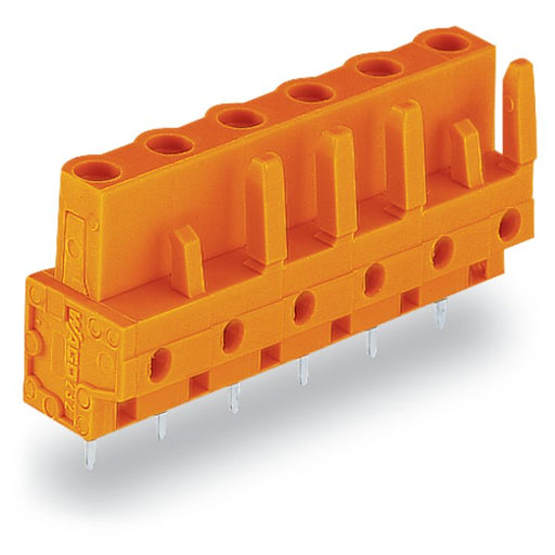 WAGO - Leiterplattensteckverbinder THT-Federleiste gerade 232-770 Maß 7,62mm,orange − 25 Stück