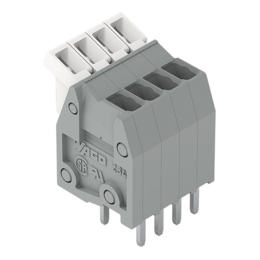 WAGO - Leiterplattenklemme 234-208 Drücker,0,5mm²,grau − 55 Stück