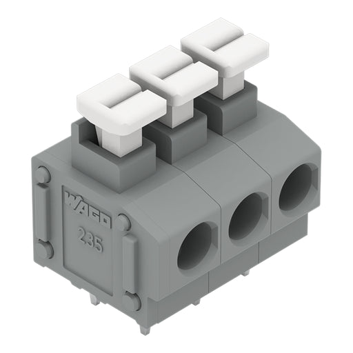 WAGO - Leiterplattenklemme 235-403/331-000 Drücker,1,5mm²,grau − 70 Stück