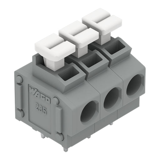 WAGO - Leiterplattenklemme 235-403/332-000 Drücker,1,5mm²,grau − 70 Stück