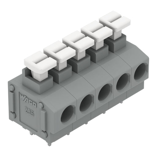 WAGO - Leiterplattenklemme 235-405/331-000 Drücker,1,5mm²,grau − 45 Stück