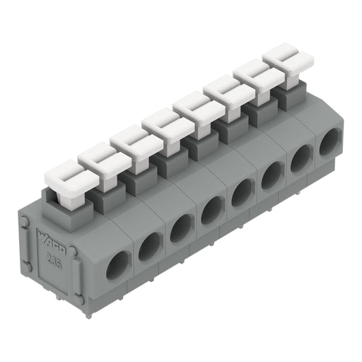 WAGO - Leiterplattenklemme 235-408/331-000 Drücker,1,5mm²,grau − 25 Stück