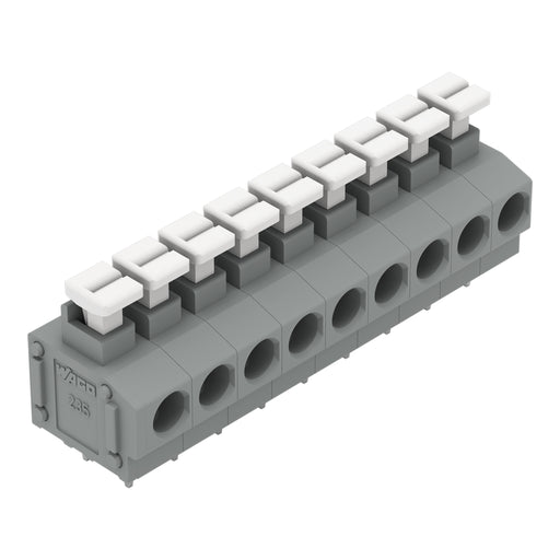 WAGO - Leiterplattenklemme 235-409/331-000 Drücker,1,5mm²,grau − 25 Stück
