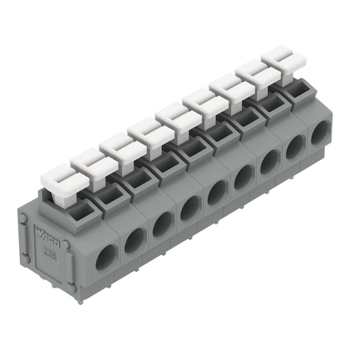 WAGO - Leiterplattenklemme 235-409/332-000 Drücker,1,5mm²,grau − 25 Stück