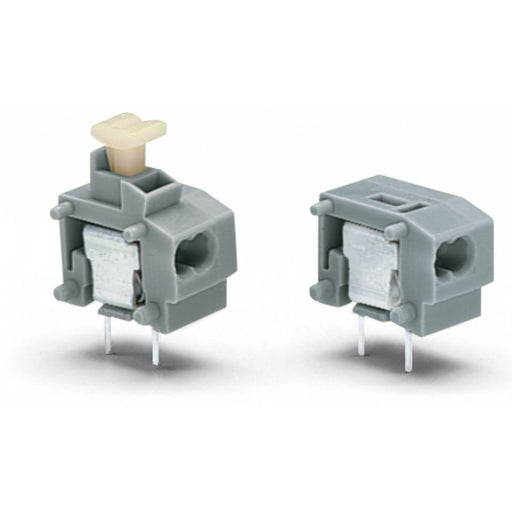 WAGO - Leiterplattenklemme 2LeiterLeiterplattenklemme 235-551/332-000 Drücker,0,75mm²,grau − 100 Stück