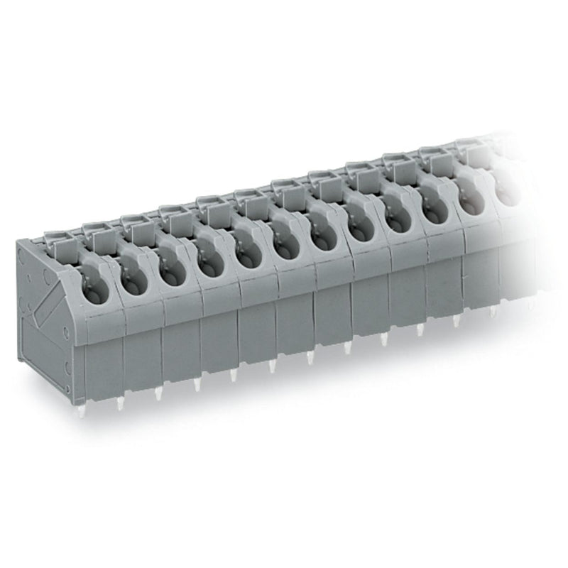 WAGO - Leiterplattenklemme 250-512 Drücker,1,5mm²,grau − 15 Stück