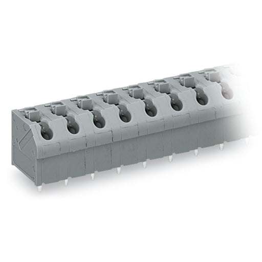 WAGO - Leiterplattenklemme 250-608 Drücker,1,5mm²,grau − 15 Stück