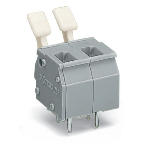 WAGO - Leiterplattenklemme 255-512/333-000 Drücker,2,5 mm²,grau − 10 Stück