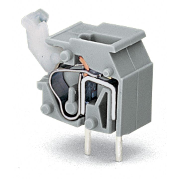 WAGO - Leiterplattenklemme Anreihbare Leiterplattenk. 255-767 Drücker,2,5mm²,hgn − 100 Stück