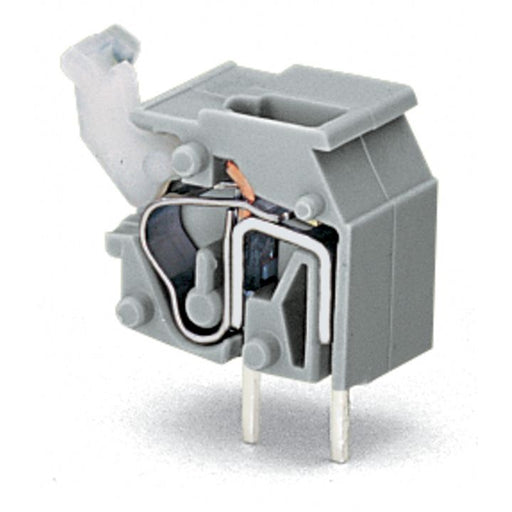 WAGO - Leiterplattenklemme Anreihbare Leiterplattenk. 255-768 Drücker,2,5mm²,sw − 100 Stück