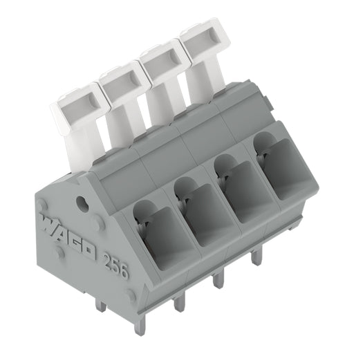 WAGO - Leiterplattenklemme 256-448 Drücker,2,5 mm²,grau − 5 Stück