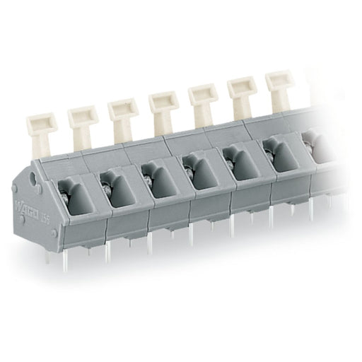 WAGO - Leiterplattenklemme 256-509/000-009/999- Drücker,2,5mm²,lgrau − 15 Stück