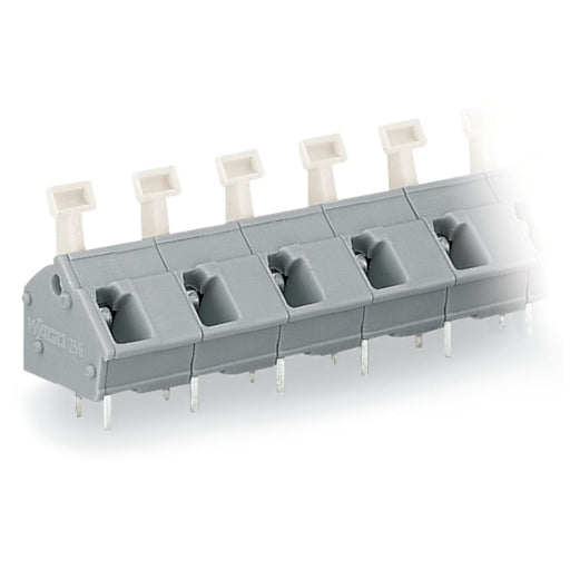 WAGO - Leiterplattenklemme 256-609/000-009/999- Drücker,2,5mm²,lgrau − 10 Stück