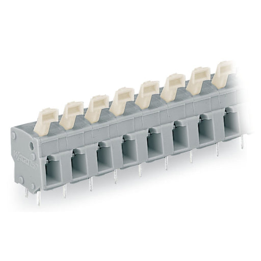 WAGO - Leiterplattenklemme 257-508 Drücker,2,5 mm²,grau − 20 Stück
