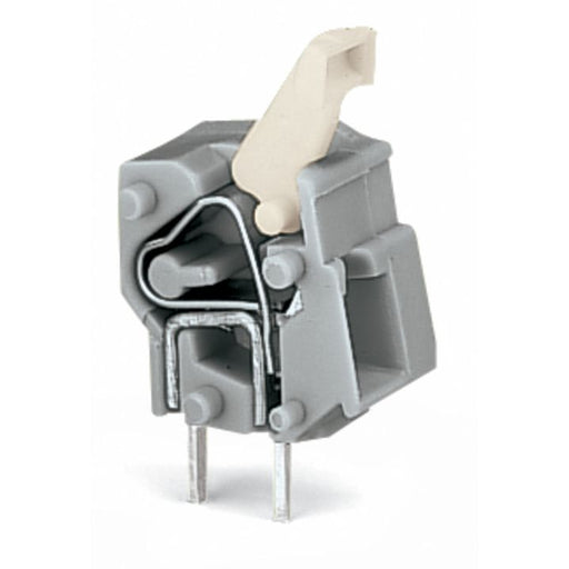 WAGO - Leiterplattenklemme Anreihbare Leiterplattenk. 257-757 Drücker,2,5mm²,hgn − 100 Stück