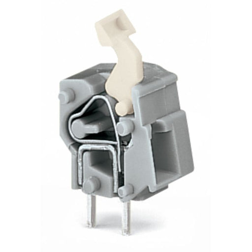 WAGO - Leiterplattenklemme Anreihbare Leiterplattenk. 257-857 Drücker,2,5mm²,hgn − 100 Stück