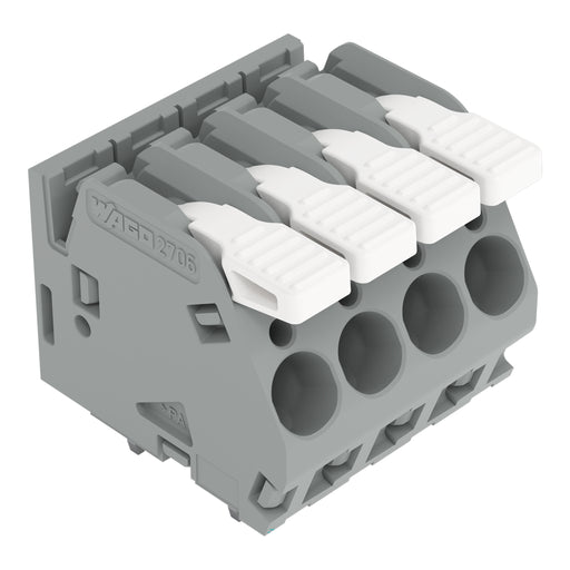 WAGO - Leiterplattenklemme Hebel 2706-162 6mm²,grau − 10 Stück