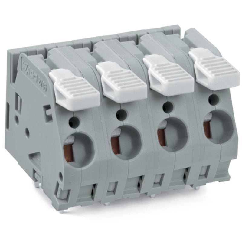 WAGO - Leiterplattenklemme Hebel 2706-260 6mm²,grau − 10 Stück